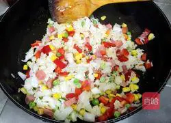 Assorted Toast Curry Fried Rice Recipe Illustration 7