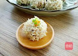 Illustration of how to make mushroom and glutinous rice pearl balls 15