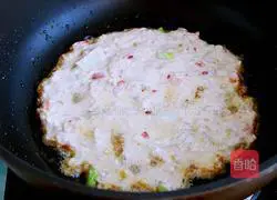 Illustration of how to make kimchi pancake 8
