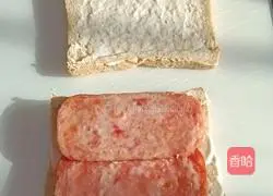Illustration of how to make luncheon meat and egg sandwiches 8