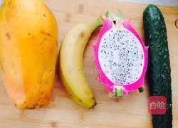 Illustration of how to make corn vegetable and fruit assorted salad 1