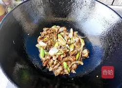 Illustration of homemade Xinjiang delicious naan fried meat 14