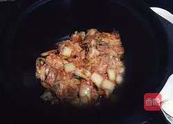 Illustration of how to make pork belly, spicy cabbage and tofu soup 7