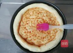 Illustration of how to make ham pizza 2