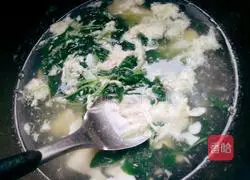 Illustration of how to make vegetable, tofu and egg soup 5