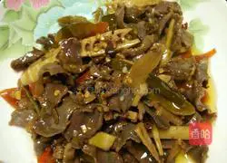 Illustration of how to make fried duck gizzards with kimchi 7