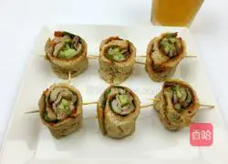 Illustration of how to make Korean barbecue sandwich rolls 8