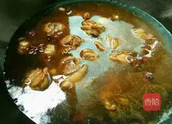 Illustration of braised chicken with tea tree mushroom 6