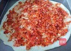 Illustration of how to make thin-bottom grilled chicken and mushroom pizza 14