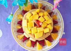 Illustration of how to make fruit birthday cake 13