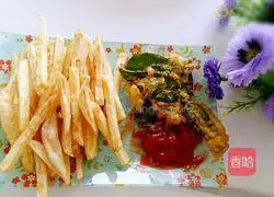 Illustration of how to make fried potato chips (French fries) 7