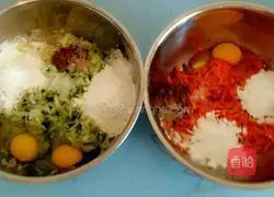 Illustration of how to make fried carrot balls and white radish balls 2