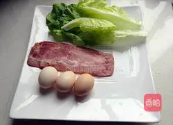 Illustration of how to make bacon and egg pancakes 1