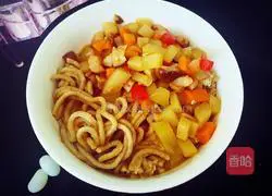 Illustration of making noodles 10