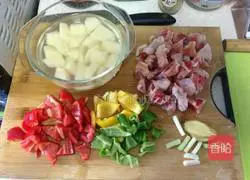 Illustration of how to make large plate chicken 1