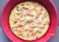 Fat-reducing breakfast: Tuna Oatmeal Pizza Recipe Illustration 6