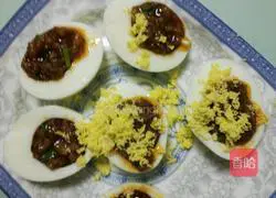 Illustration of how to make egg pine and minced pork 5