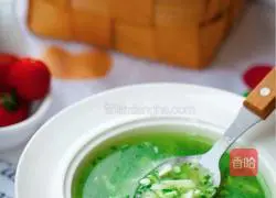 Green vegetable and tofu soup - Illustration of how to make ideal complementary food for babies 9
