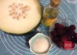 Illustration of how to make fruity winter melon balls 1