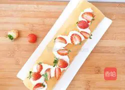 Illustration of how to make strawberry floating cloud roll 20