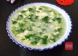  Illustration of how to make green vegetable and tofu soup 9