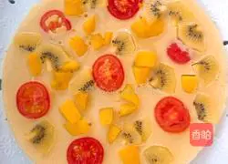 Fruit Creative Dishes#Mango Pizza Recipe Illustration 12