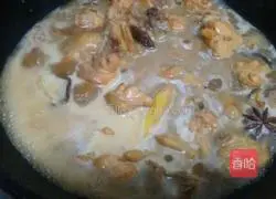 Illustration of Braised Chicken with Mushrooms and Yellow Potatoes 12