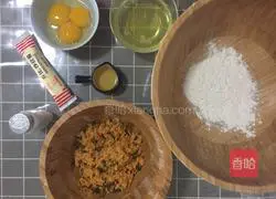 Illustration of how to make pork floss and clams 1