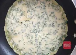 Illustration of how to make chive pancakes 5