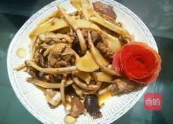 Illustration of how to make tea tree mushrooms and ginger duck 9