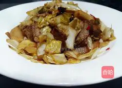 Illustration of how to cook pork belly with kimchi 7