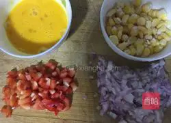 Illustration of how to make fried quinoa rice with tuna, corn and eggs 3