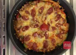 Illustration of how to make 8-inch bacon pizza 7