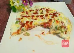 Illustration of how to make cherry tomato and egg pizza 8