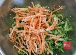 Illustration of how to make bitter chrysanthemum mixed with rice dumplings 6