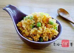 Illustration of how to make bacon and egg fried rice 7