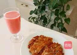 Illustration of how to make golden crispy chicken steak 8