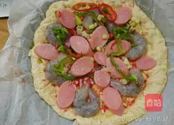Illustration of how to make shrimp pizza 7