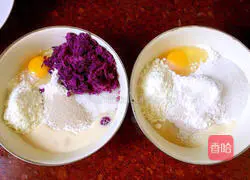 Illustration of how to make two-color butter bread 1