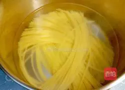 Mushroom white sauce pasta Illustration of how to make powder 1