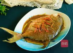 Illustration of home-style braised pomfret 11