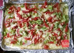 Illustration of how to make egg pancake pizza 2