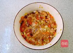 Illustration of how to make bitter melon stuffed with meat 2