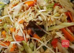 Illustration of how to make vegetarian fried noodles 5