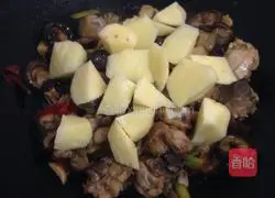 Illustration of Braised Chicken Nuggets with Mushrooms and Potatoes 10