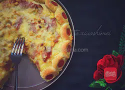 Flower Corn Pizza Recipe Illustration 13