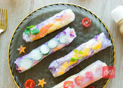 Illustration of how to make summery Vietnamese spring rolls 7