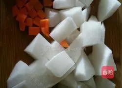 Illustration of how to make Korean kimchi and radish 1