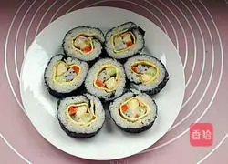 Illustration of how to make assorted sushi 10
