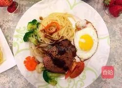 Illustration of how to make black pepper steak meal 9